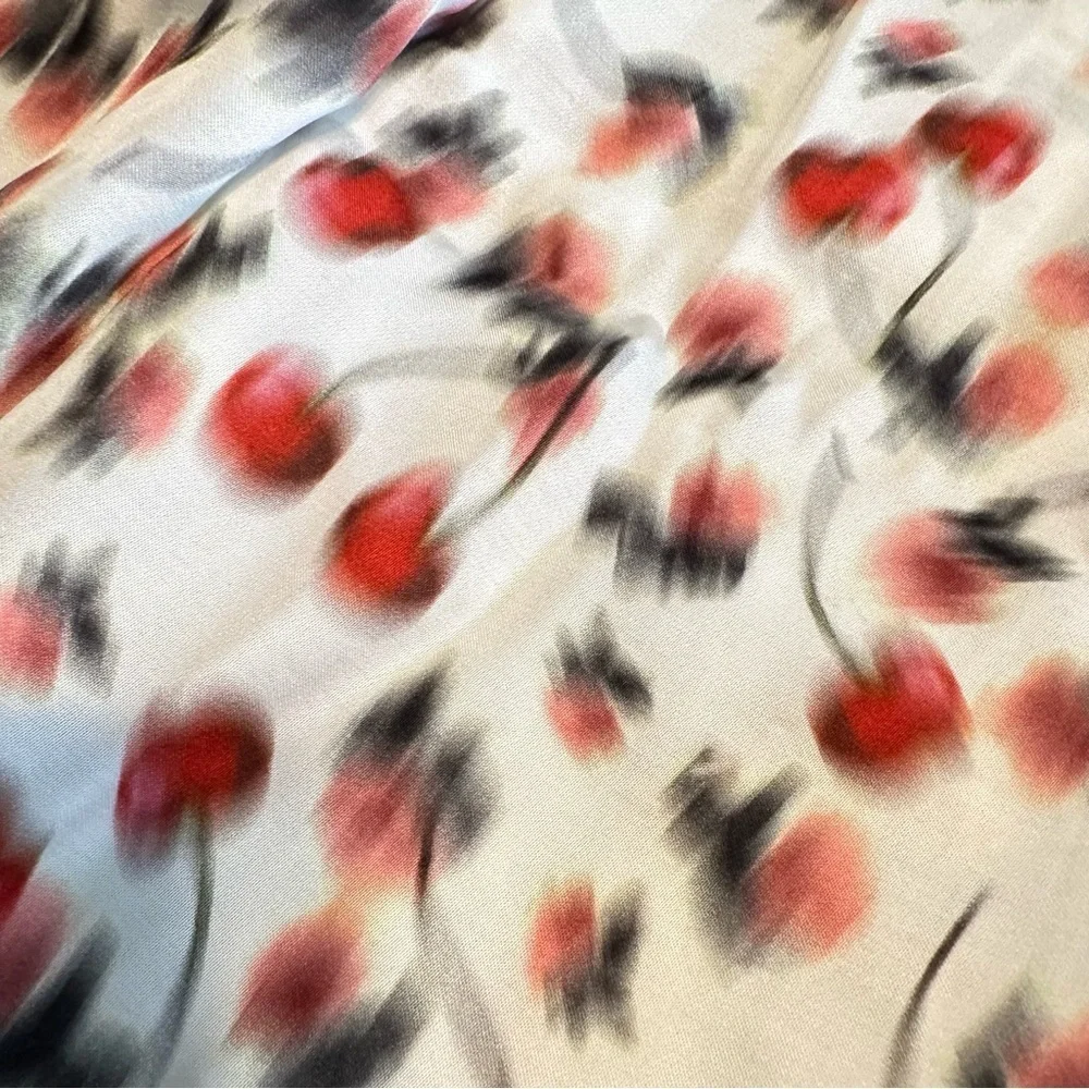 NWT J. Crew Soft shine slip dress in blurry cherry print Size M #R20